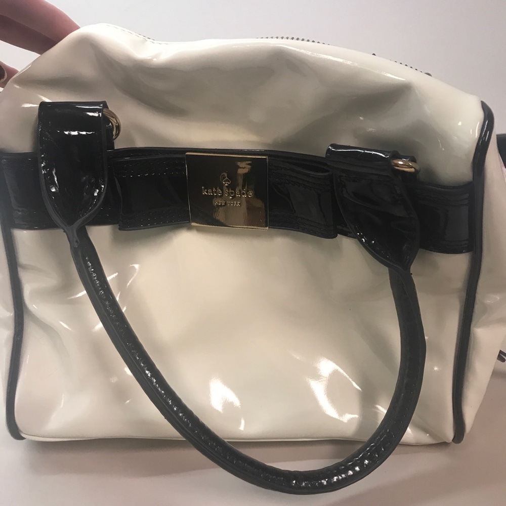 KATE SPADE white & black handbag